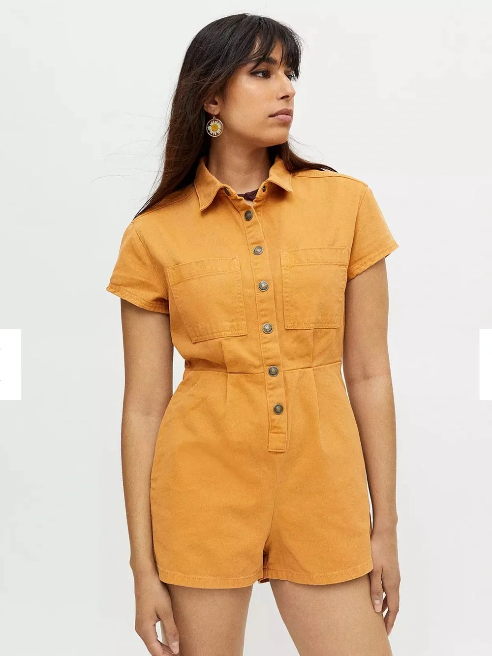 BDG Urban Outfitters Denim Utility Romper / Jumpsuit, Size XS, NWOT, $95 MSRP - Picture 5 of 11